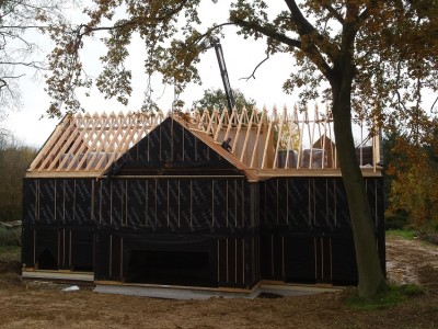 Nieuwbouw houtskeletbouw Passiefbouw in Lasne